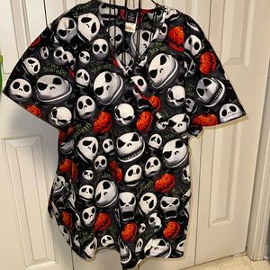 Disney Nightmare Before Christmas Scrub Medical Top 3xl